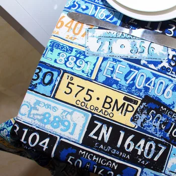 

Table Cloth License plate number Cotton Linen house restaurant coffee shop home decoration Picnic mat table for friends gift