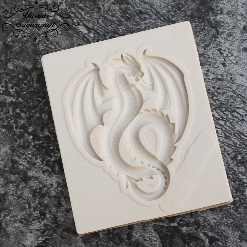 Yueyue Sugarcraft Дракон силиконовая форма помадка форма для украшения торта инструменты форма для шоколадной мастики