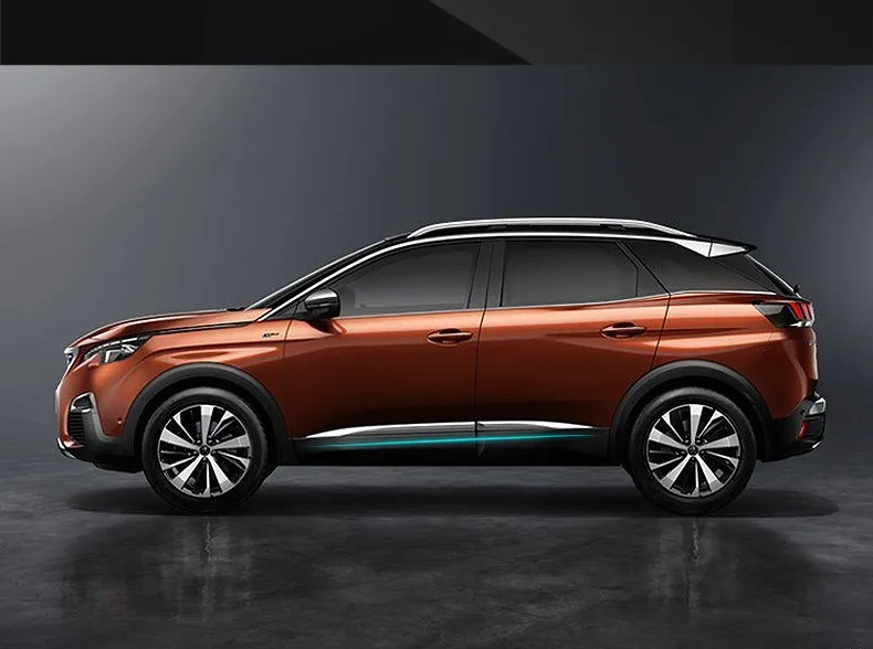 Для peugeot 3008/4008 автомобильный Стайлинг крышка детектор нержавеющая сталь отделка кузова, молдинг на боковые двери палочки полоски молдинг 4 шт