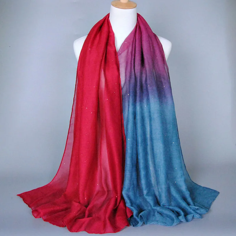 

180*90cm New Cotton Linen Balinese women Scarves Wholesale Classic Gradient Autumn Winter Lady Scarf Long Stole Shawl Wrap