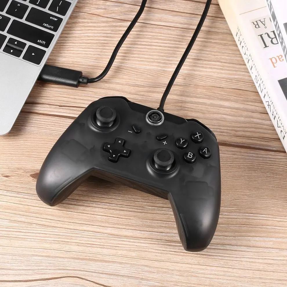 

8PCS Fashion Black USB Wired Game Controller For Switch Easy To Hold Switch wired handle Compatible For SWITCH Host