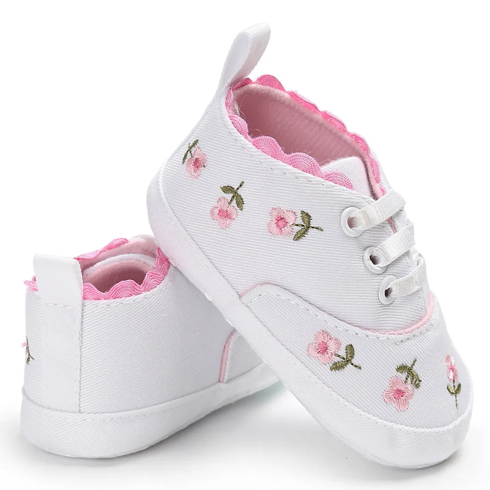 ARLONEET/Новое поступление года; мягкие детские туфли с цветочным рисунком для новорожденных девочек; нескользящие кроссовки; парусиновые кроссовки; N04