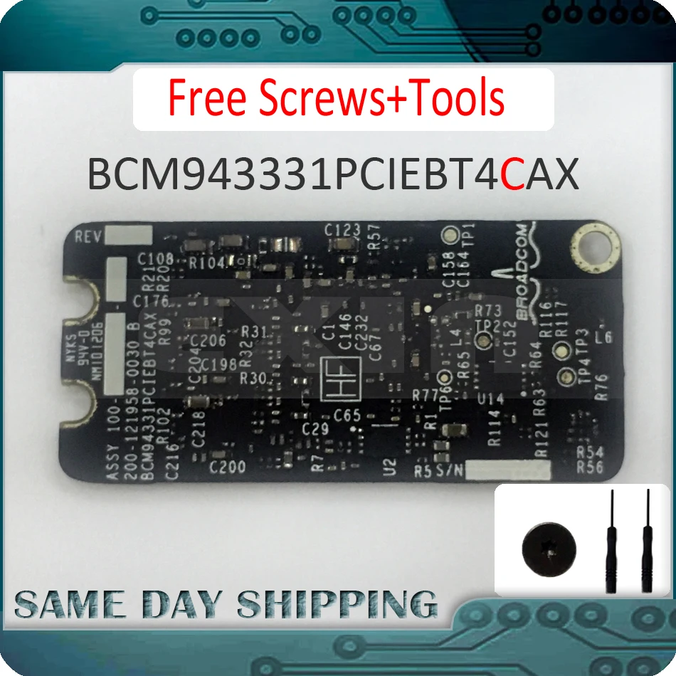 BCM94331PCIEBT4CAX 4 0 Карта Аэропорта WIFI + BT Bluetooth для Apple Macbook A1278 A1286 A1297 802.11N 2011-2012 |