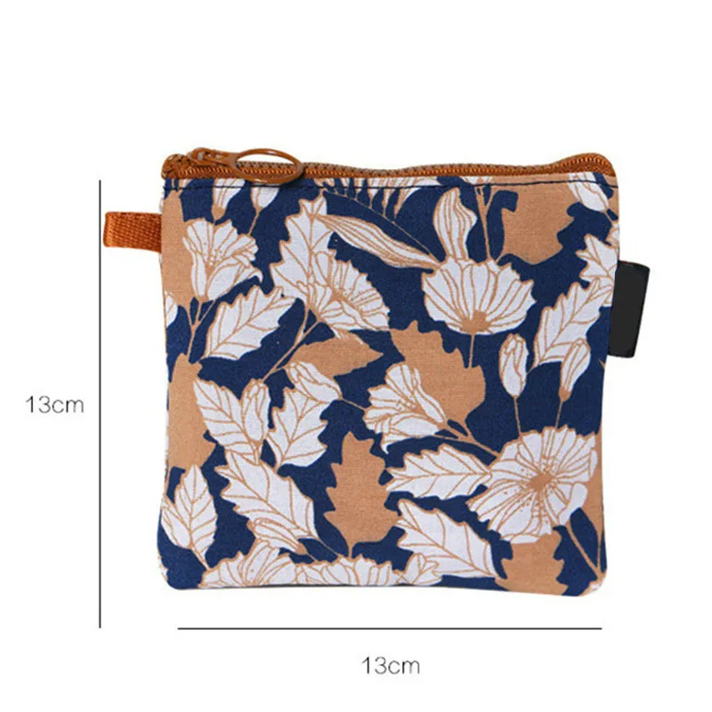 البساطة سلسلة المحمولة فوط صحية حقيبة التخزين قماش الفوط الصحية حقيبة مجموعة الخياطة محفظة نسائية للعملات المعدنية الائتمان حامل بطاقة أكي...