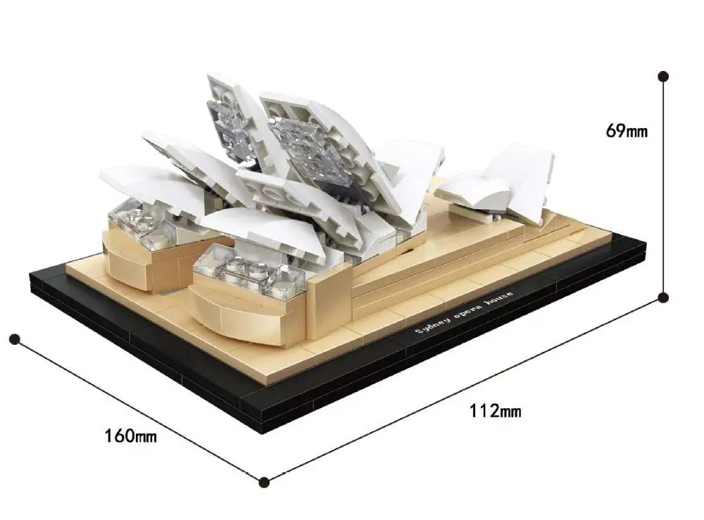 Реплика набор архитектура Burj Khalifa 21031 строительный блок MOC Строительный кирпич игрушка обучающая без оригинальной коробки - Цвет: HSH Sydney Opera