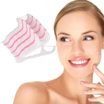 

100pcs Plastic Dental Floss Stick Nylon Wire Portable Teeth Care Cleaner Tooth Cleaning Tools Set For Oral Hygiene