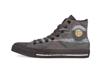 

Floating Diver Home Sweet Home Design breathable Casual High Top lace-up Canvas shoes sneakers