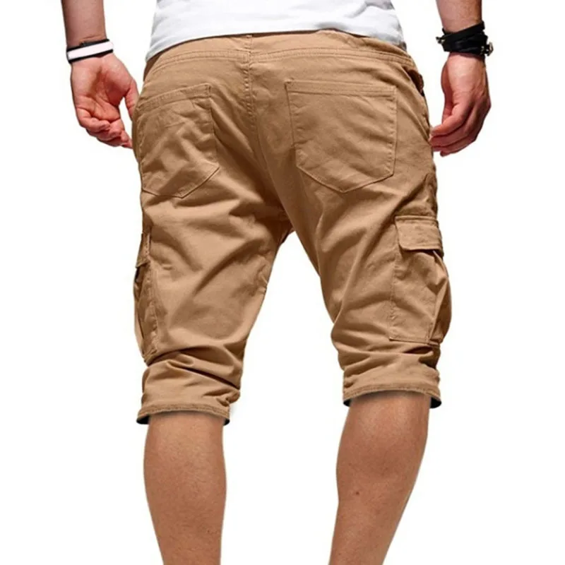 Новые мужские повседневные короткие штаны с несколькими карманами, одноцветные дышащие мужские штаны на лето TY66