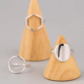 

Red Trees Fashion Simple Geometric Shape Adjustable Size Ring 925 Silver Rings Women Real Fine Jewelry Wholesale