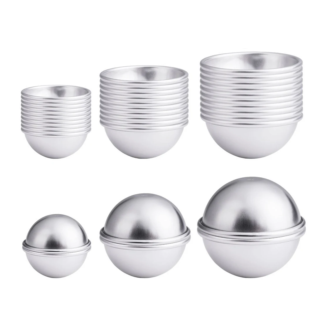 

IALJ Top 30PCS- Bath Bomb Mold Kit, 15 Set 3 Size Mold & Bath Bombs Press For DIY Making Supplies bath bomb press