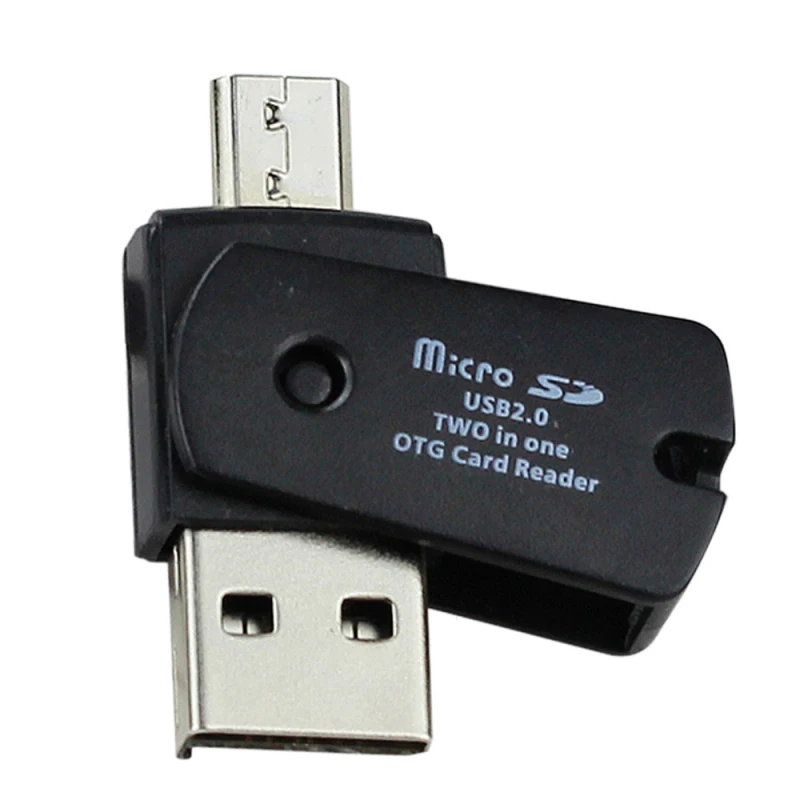 Цифровой OTG Micro USB к USB 2,0 Micro SD TF кард-ридер адаптер для мобильного телефона