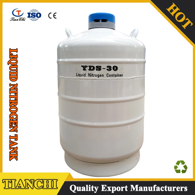 

Liquid Nitrogen container 30L Cryogenic Tank Storage Semen Dewar Flask 30 Liter factory outlet with Straps 6 Canisters and Cover