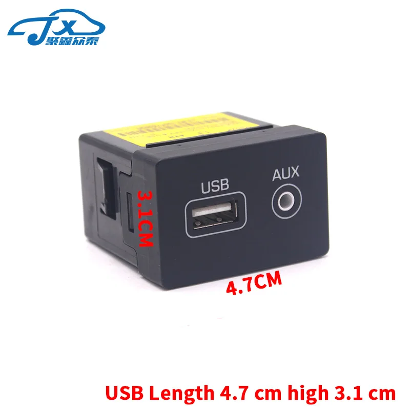 

For HYUNDAI Car Sonata LF Santa Fe DM creta IX25 USB Data Transfer Rear Dual Jack High Speed Transfer Multimedia Read AUX
