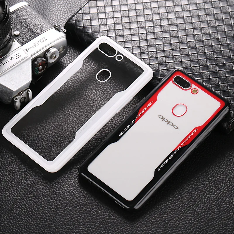 Акриловый силиконовый чехол для телефона OPPO F7 прозрачный R15 Pro A83 A73 A5 F5 F1 F3 Plus F1S R11S