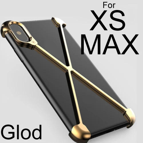 Металлический Чехол-бампер для iPhone XS, тонкий сверхмощный бронированный противоударный алюминиевый сплав x-рамка для телефона, защитный чехол - Цвет: For iphone XS MAX