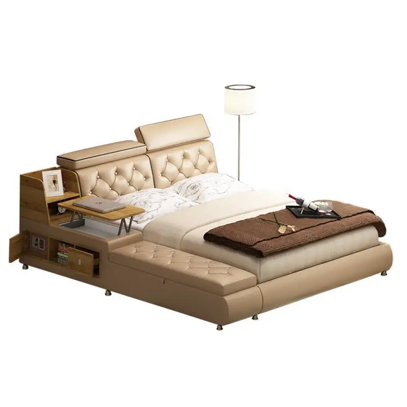 

Single Meble Set Ranza Yatak Odasi Mobilya Lit Enfant Home Leather De Dormitorio Cama Moderna bedroom Furniture Mueble Bed