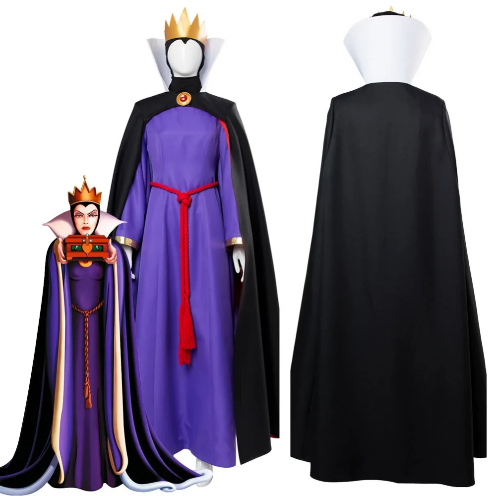 

1937 Movie The Snow White Evil Queen Cosplay Costume Outfit Adult Halloween Carnival Cosplay Costumes