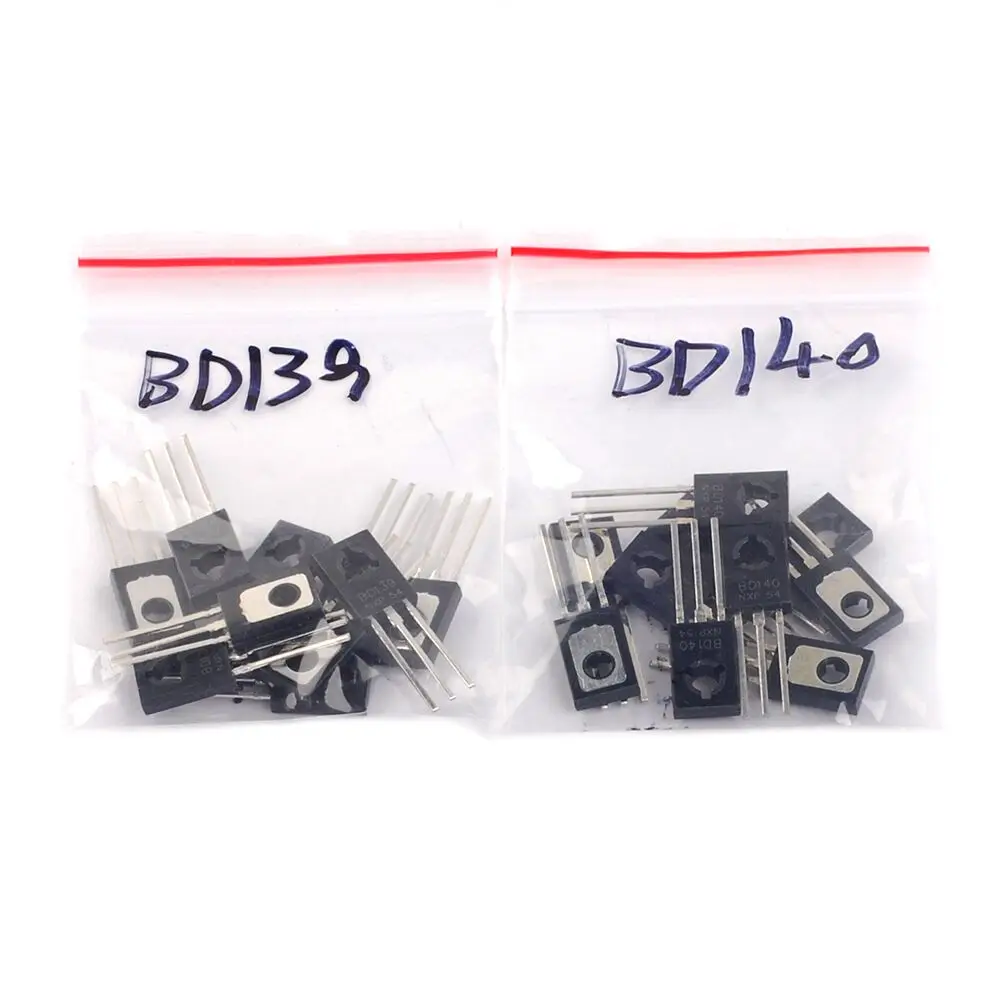 BD139 + BD140 каждый 5 шт. транзистор TO-126 NPN PNP 80 в 1 5a TO126 кремниевый Триод Транзистор |