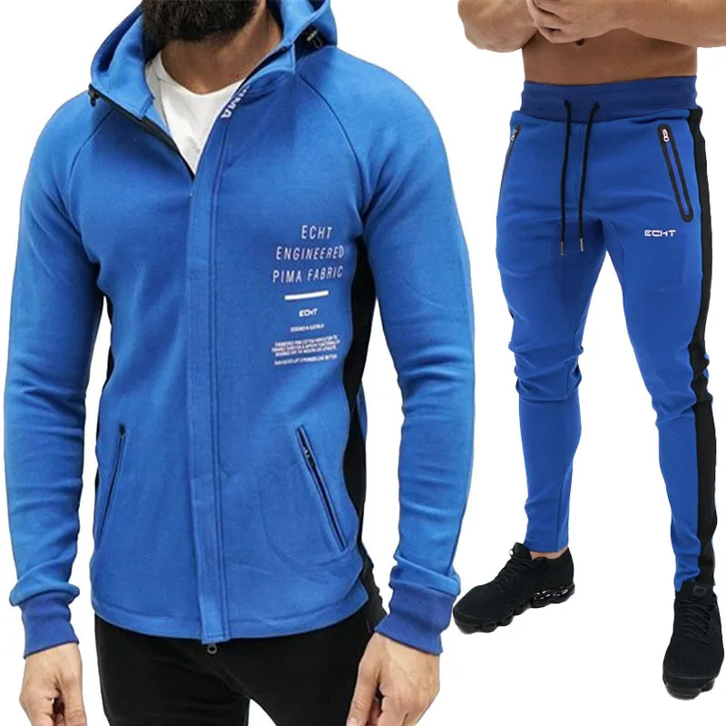 TheRang Mens Top Autumn Winter Letters Sweatshirt Pants Sets Sports Suit Tracksuit