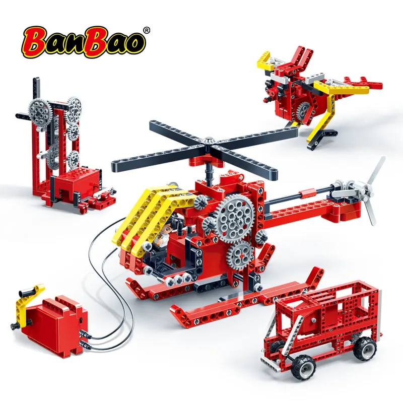 

BanBao 8 In 1 Building Blocks Science Gear Electric Power Energy Machine Technic Bricks Educational Model Children Kids Toy 6901