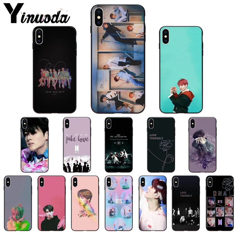 

Yinuoda BTS Korea Bangtan Boys Soft Silicone TPU Phone Cover for iPhone X XS MAX 6 6S 7 7plus 8 8Plus 5 5S XR case