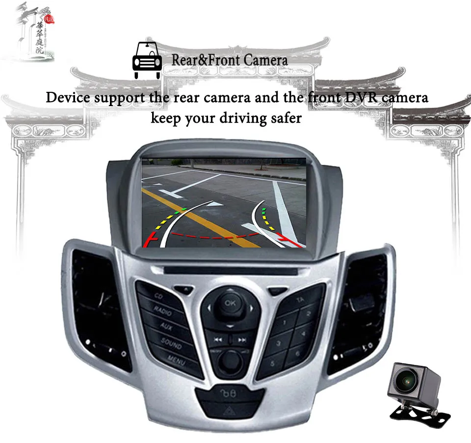 Android 9,0 2 Din автомагнитола для Ford Fiesta 2008 2009 2010 2011 2012 2013- 18 Мультимедиа gps Видео DVD плеер