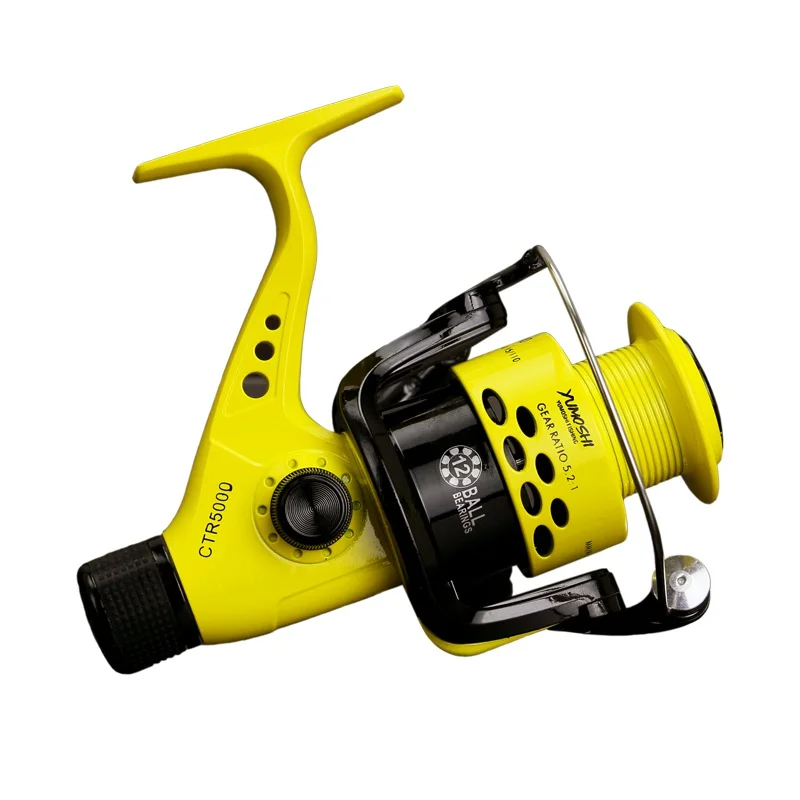 

CTR2000-7000 12BB 5.5:1 Fishing Reel Foldable Left Right Hand Arm Rocker Lightweight Rear Drag Plastic Fish Spinning Wheels New