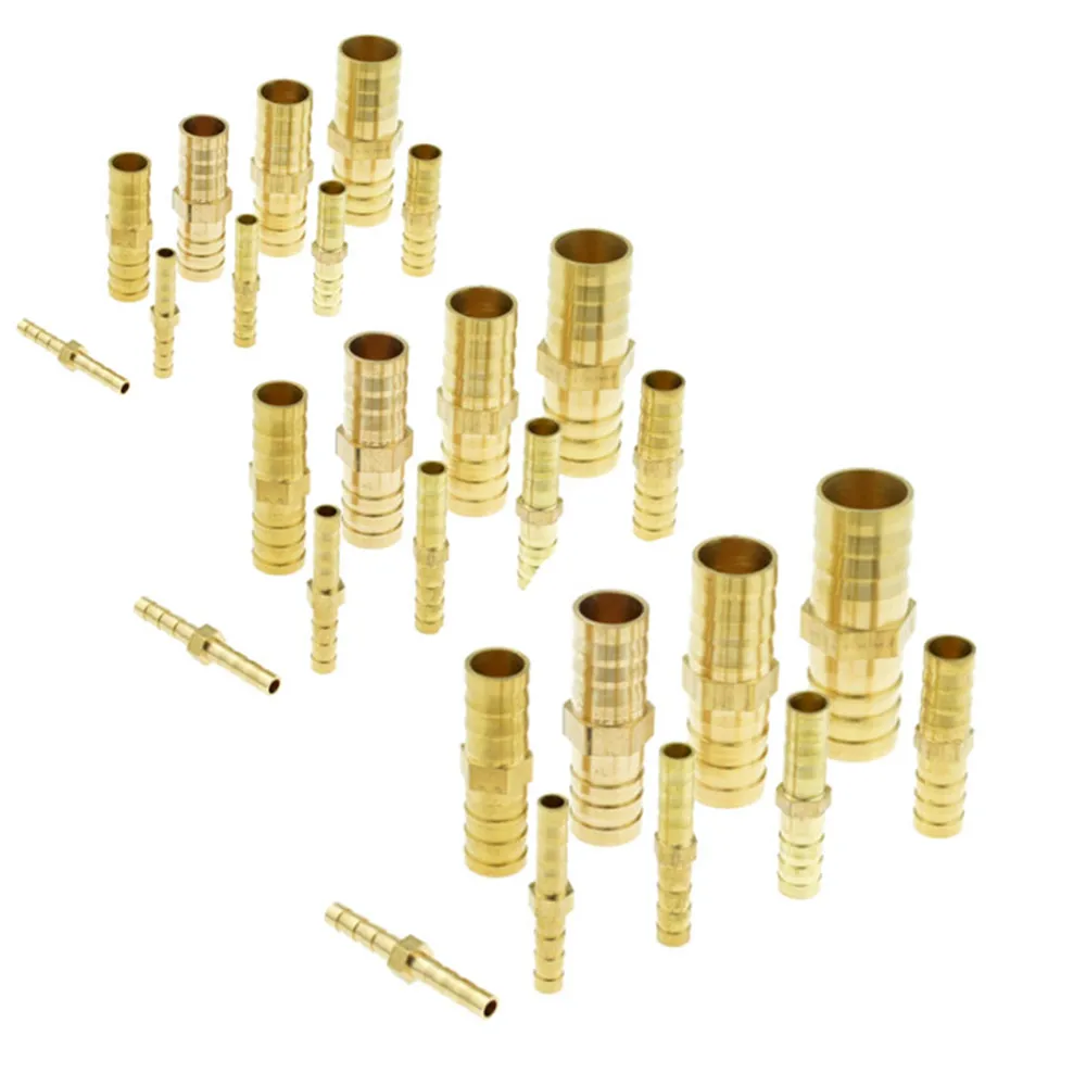 Buy 5Pc 6 12mm Metal Brass Straight Hose Joiner Barbed
