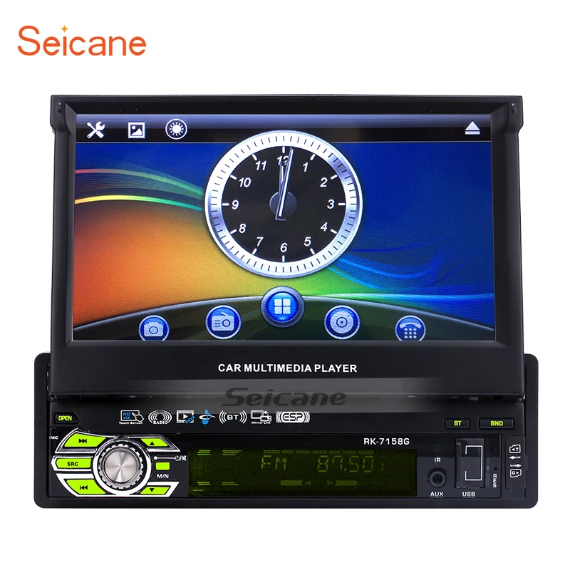 

Seicane 1 Din 7 inch Auto Touchscreen Universal Car Radio GPS Navigation Support DVD Player MP5 USB SD Bluetooth