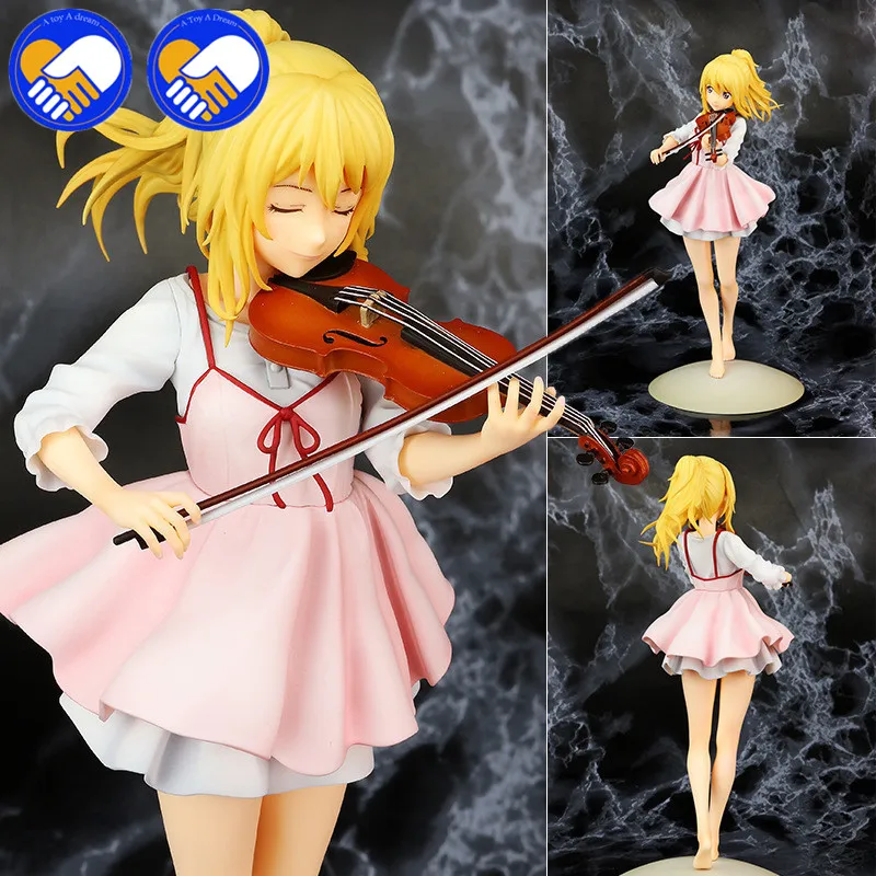 Аниме Shigatsu wa Kimi no Uso Misono Kaoru ПВХ фигурка модель игрушки КАВАИ пианино девушка в