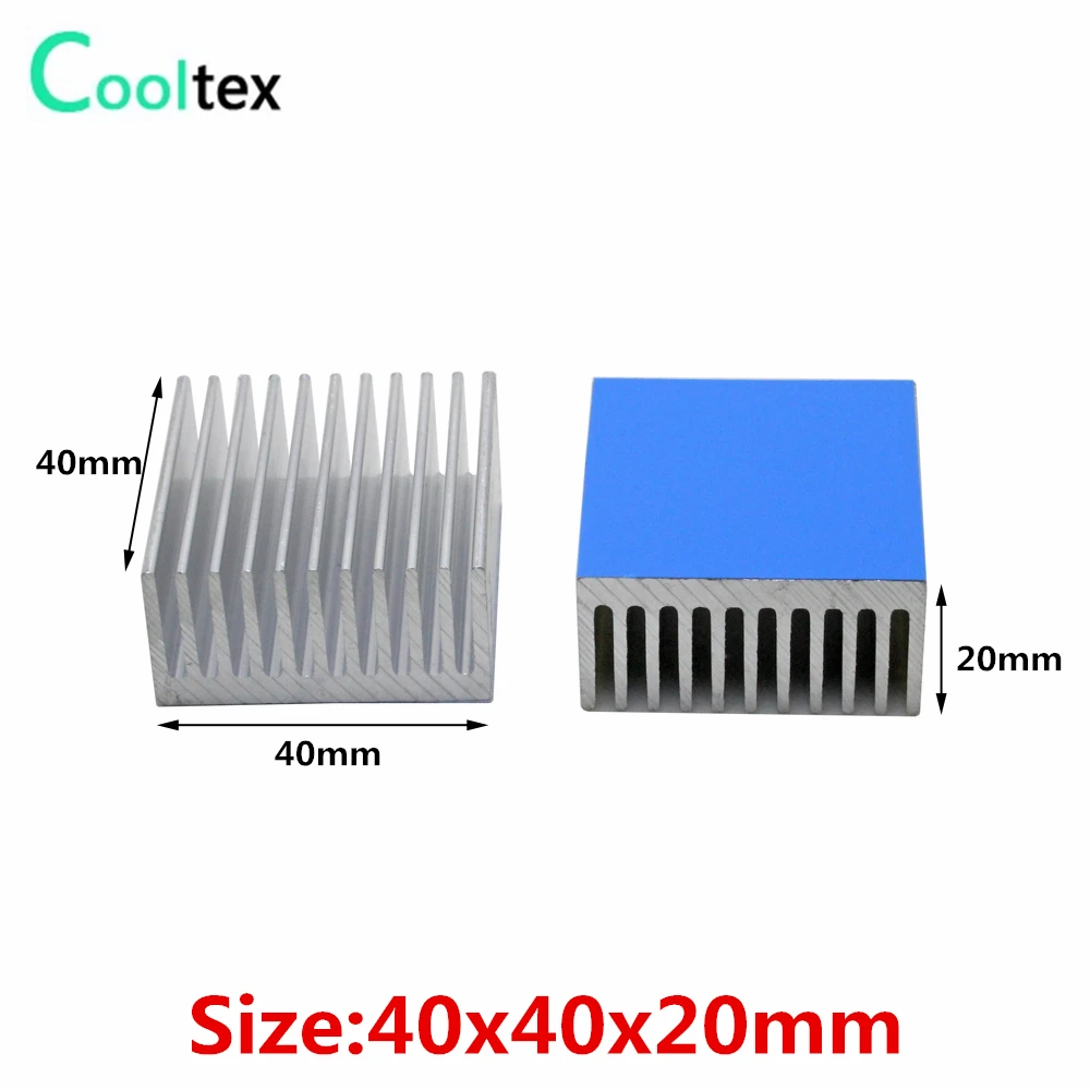 Aluminum Heatsink 50x50x12.8mm Heat Sink Radiator Cooling With Conductie Tape