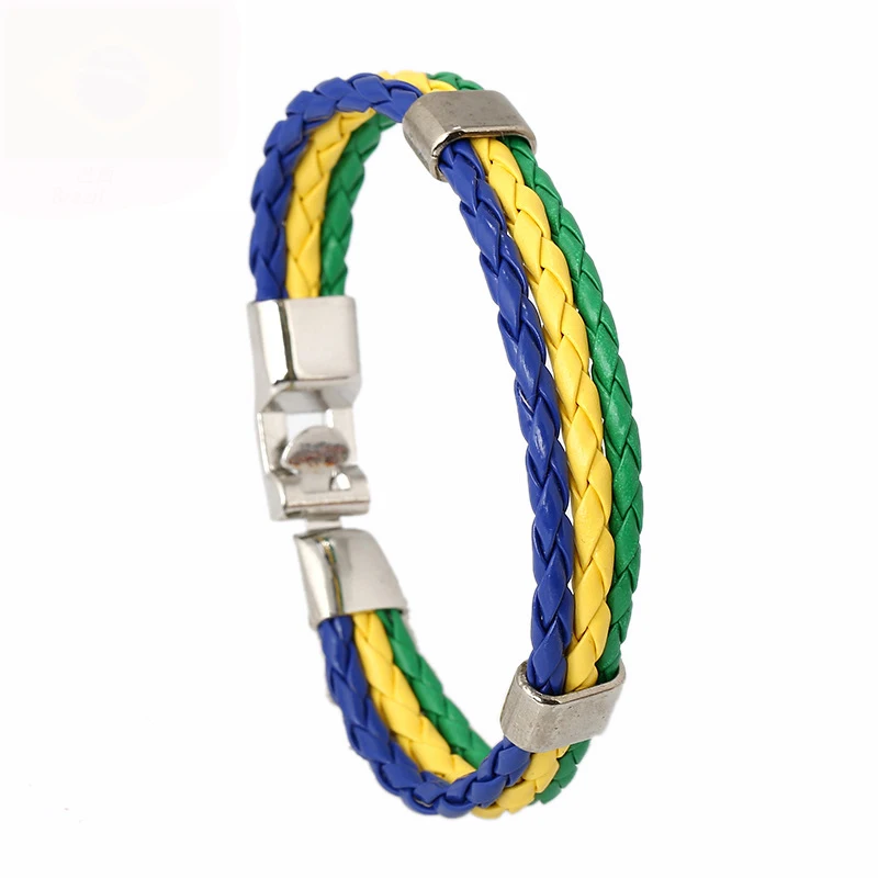 Brazil Bracelet.Pulseira Feminina 2016 Vintage Brazilian Leather