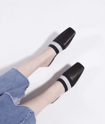  Original xiaomi mijiaI AM TREE elastic band square head flat slippers retro square sheepskin materi