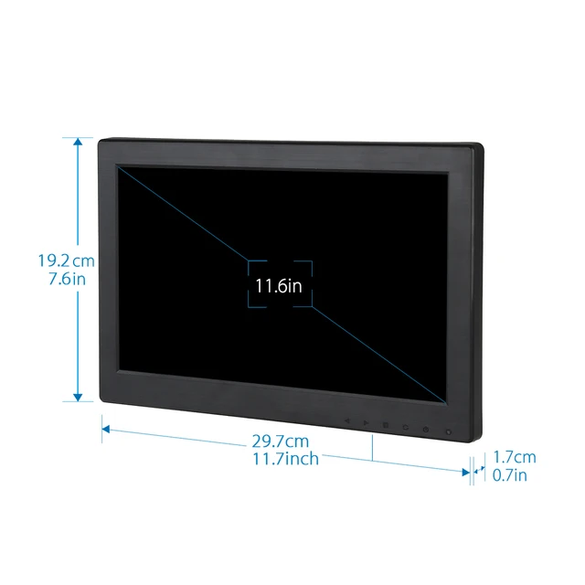 Eyoyo T1116 12 inch TFT LCD 1366*768 VGA/TV/AV TFT LCD Color Monitor For CCTV PC Security System