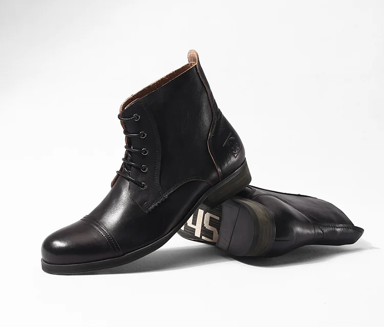 Винтажные ботильоны; цвет черный, коричневый; Ботинки martin с круглым носком наивысшего качества в повседневном стиле; полуботинки; Мужская Уличная обувь