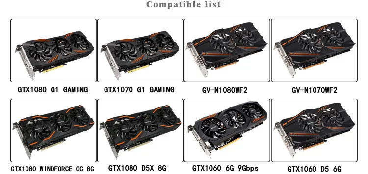 Курган полное покрытие графическая карта блок использовать для GIGABYTE GTX1080/1070 G1 GAMING/GV-N1080WF2 GPU радиатор RGB светильник для AURA