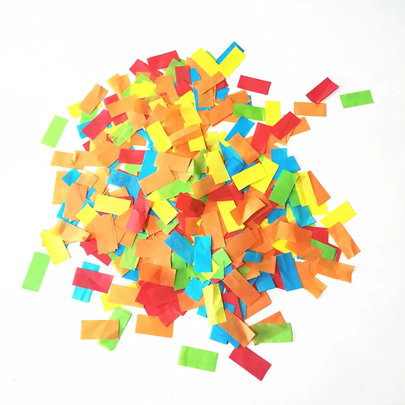 

Flame Retardant Coloured Hand-thrown Paper Balloon Filler Celebration Party Decoration Atmosphere Projects 2*5cm Rectangular Thi