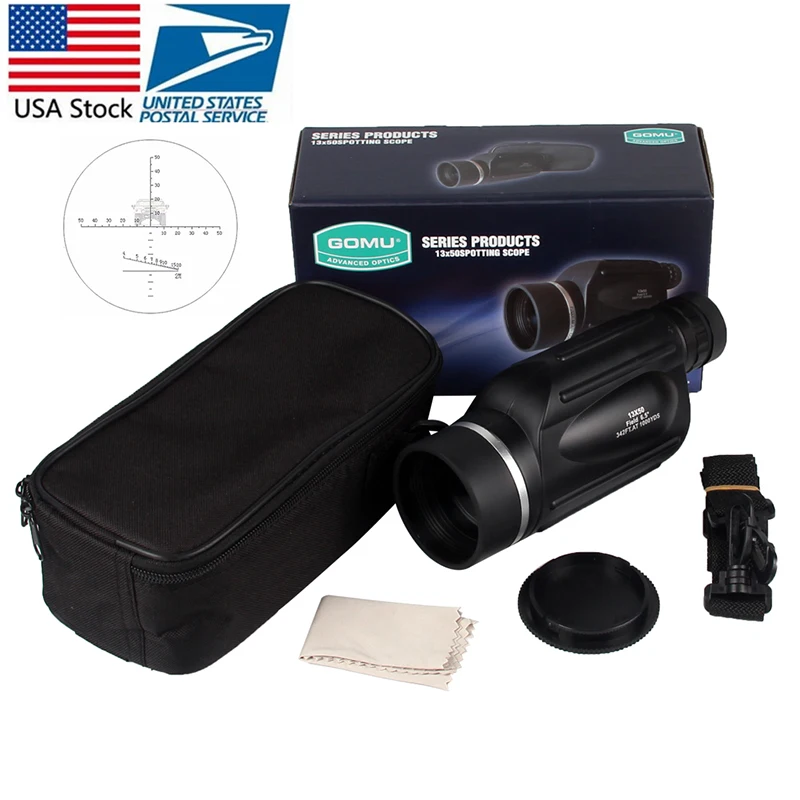 GOMU 13X50 Monocular waterproof Rangefinder handheld Scope Telescope