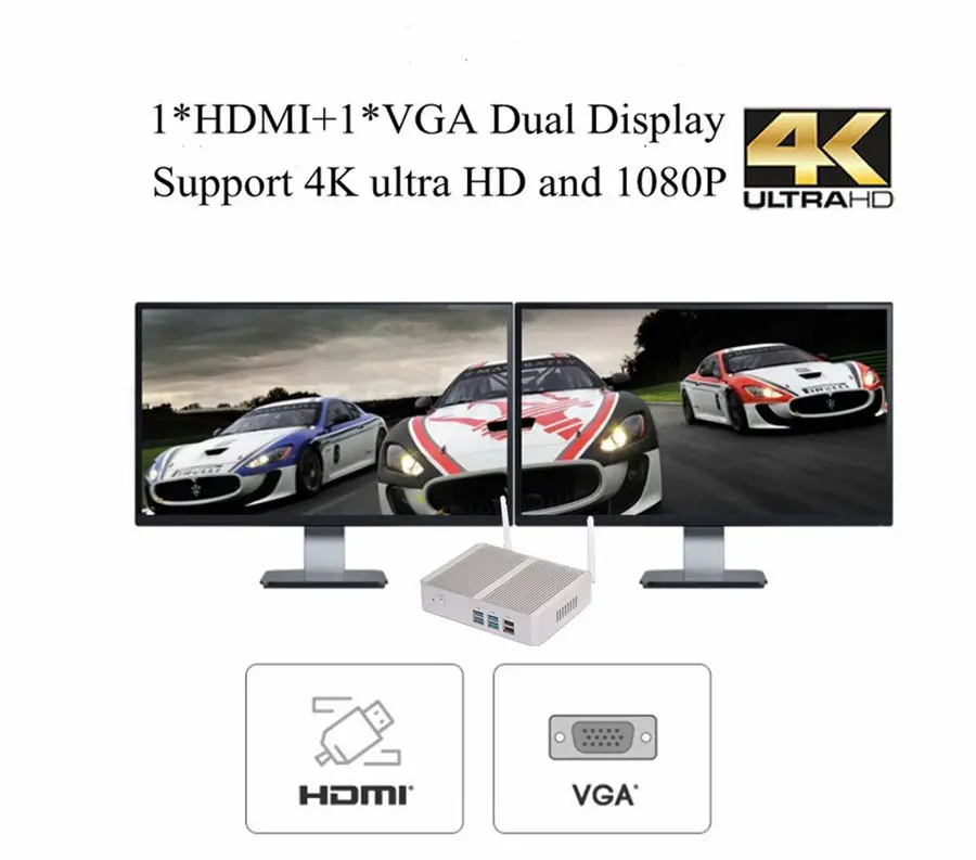 Hystou дешевые i7 Мини ПК 4010Y 4500U 4K Ультра HD Core i5 7200U 3D Blu Ray Безвентиляторный Компьютер Windows 10 Linux небольшой формы ПК DDR3