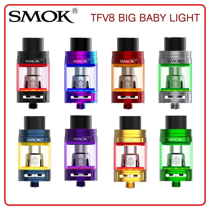 

Electronic Cigarette Atomizer Original SMOK TFV8 Big Baby Light Edition Tank 5ml 510 Thread Vape baby Q2 X4 Coil Fit Alien Mod