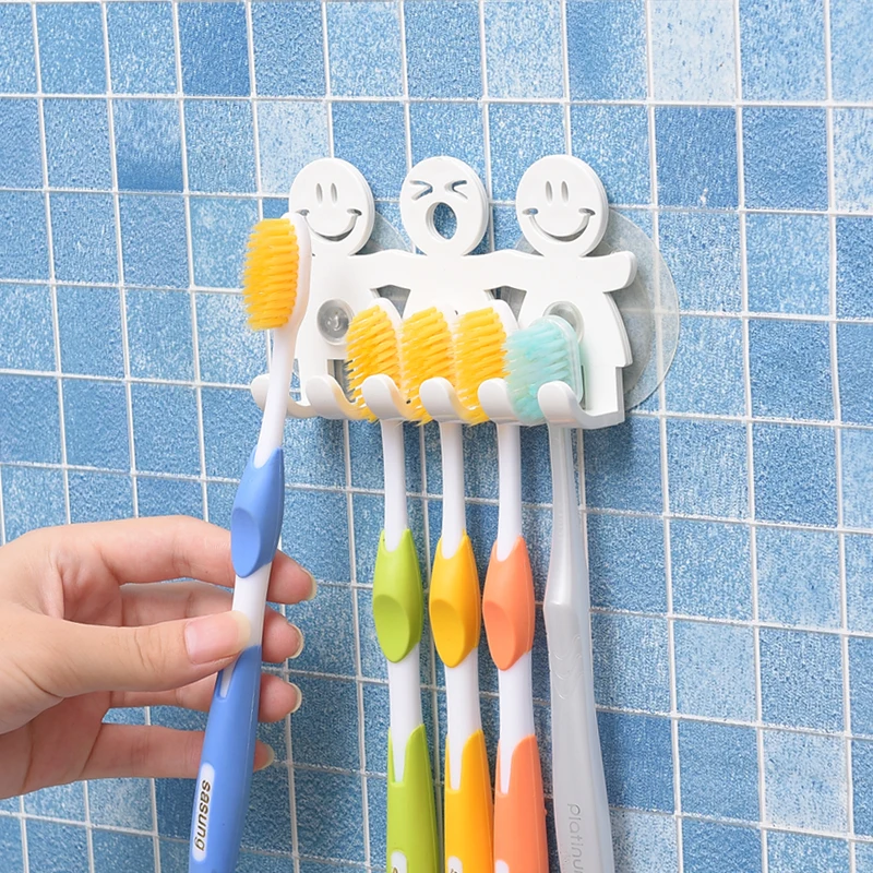 Toothbrush Wall Mounted Holder With Suction Cup for Traveling Dorm