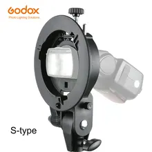 Godox suporte de montagem de bowens, suporte para speedlite flash snoot softbox de prato de mel, beleza