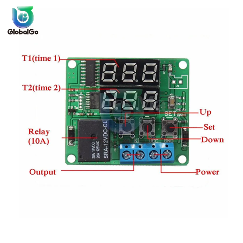 W1219 DC 12 В 5 в светодиодный двойной цифровой дисплей термостат контроль температуры Лер регулятор NTC датчик контроль релейного переключателя модуль