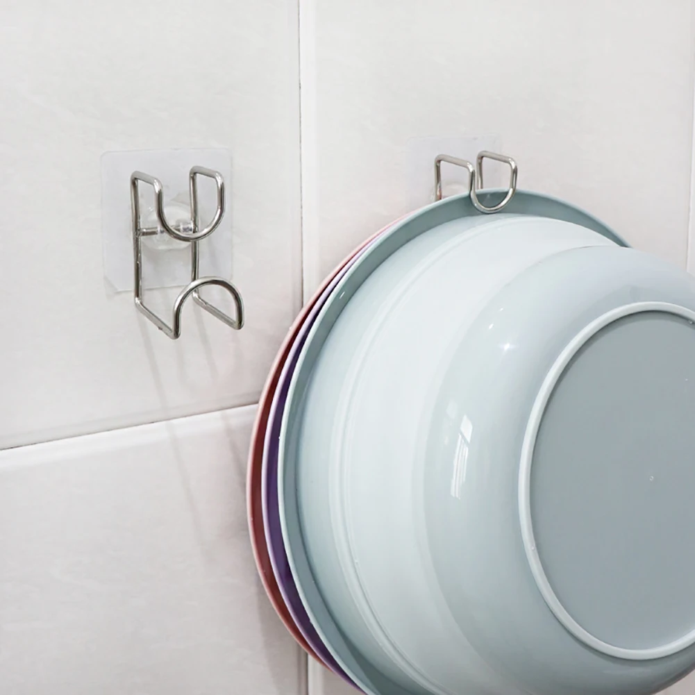 Домашнее настенное крепление Кухня Ванная комната вешалка для умывальника стеллаж для хранения с крючком держатель мода