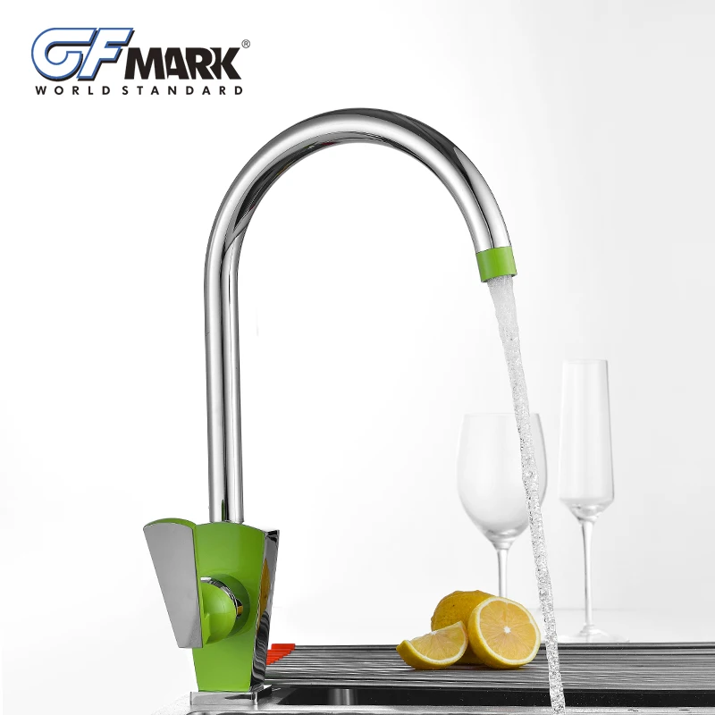 GFmark кухонный кран Torneira стильный спрей краска хром кран краны Grifo Cocina Mutfak Musluk латунь воды краны кухонный смеситель