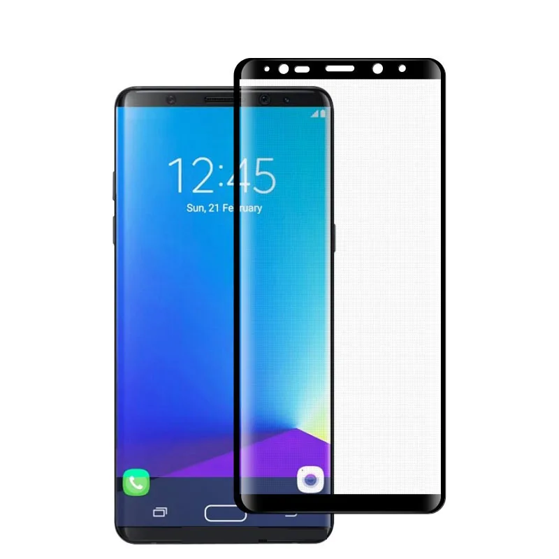 3D изогнутое полное покрытие из закаленного стекла для samsung Galaxy Note 8 Note8 S8 Plus S7 S6 Edge S9 Plus Защитная цветная пленка для экрана