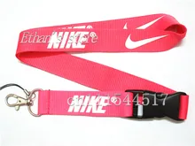 Men Sport Logo Key Lanyard Pink ID Badge Holders Mobile Phone Neck Straps Lots