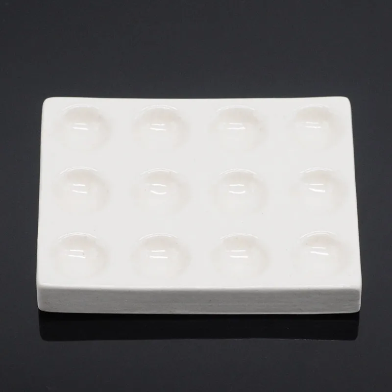Dentistry Porcelain Mixing Watering Moisturizing Plate 12 Slot Ceramic