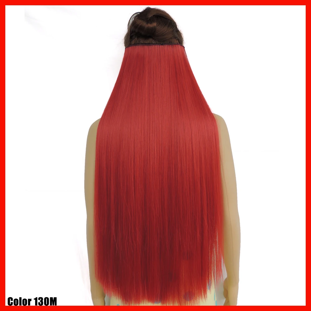 Crazy Color 28 Inch Clip In Hair Extensions Synthetic Extension