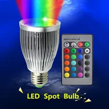 จัดส่งฟรี 1 ชิ้นใหม่หลอดไฟ Led Spotlight COB E27 15 วัตต์จุด RGB เปลี่ยนหลอดฮาโลเจนที่มี IR Remote Controller(China)